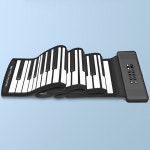 88키 롤업 피아노 두꺼운 실리콘 스피커 포함 MIDI 휴대용 접이식 전자 키보드 성인 초보자용 블루투스 USB : 유진산업유통