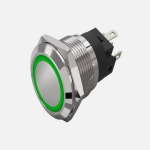 새제품  버튼 녹색 자동 재설정형 82-5151.1134 컷아웃 직경 19mm : 알고리즘피크12