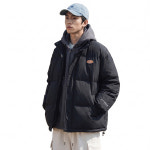 남성용 오버핏 후드 패딩 점퍼 데일리 베이직 숏패딩 H5017 : 엠에스글로벌 유한회사