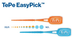 TePe 테페  이지픽 실리콘 치간칫솔  EasyPick  벌크 상자   1BOX  = 200개(총 낱개)    +   휴대용 보관 CASE  증정 : TePe 칫솔 아이덴탈