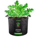 VIVOSUN 1팩 155 1L 45갤런 그로우 식물용 패브릭 손잡이가 화분 채소 달린 45 Gallon : 온슈어하트