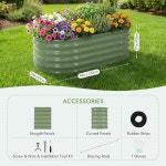 INNO STAGE 아연 도금 높은 정원 화분 높이 원예용 8M 야외 스틸 4피트 키트 그라운드 43 제기 10 파티오 금속 채소 2CM 17인치 침대 침대... 