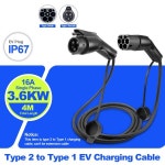 EV 충전 케이블 3.6KW 타입 2 1로 16A 1상 전기차  J1772 4m : HK모터스