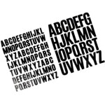 TW 알파벳스티커 대형 영어 꾸미기 영문 블랙 중형 : 투웨이브몰