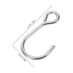 니양글 15pcs 스테인리스 스틸 무게 저울 전자 디지털 및 전통적인 걸이식 저울용 후크 교체용 S-훅 산업 여행용 고부하 용량 계량 액세서리... 