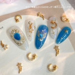 TSZS Y2K 문 DIY 럭셔리 데코레이션 참 3D 스타 메탈 네일 3PCS G1306 : 루멘아우름