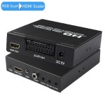 HDMI RGB Scart-HDMI EU 스케일러 어댑터 비디오 오디오 변환기 추출기 기능 동축 Aux TV 박스 DisplayPort : herahera