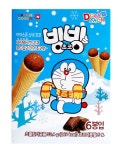 빙빙 도라에몽 초코 얼먹 아이스크림콘 과자 53.4g 5개 : 존맛천국