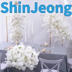 납품전문 산업용 화이트 웨딩 배경 장식 장미 벚꽃 아치 걸이 꽃 줄 테이블 센터피스 공 연회 이벤트 소품 H8289 : 신정종합상사E-3