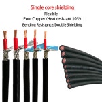 단일 코어 차폐 케이블, 105 ℃ 내유성, 유연한 CNC 20, 18, 17, 15, 13, 11, 9, 5AWG, 0.5mm, 20.75mm 2-16 mm2 : 노이즈룸