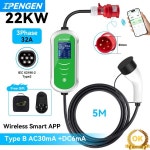 IPENGEN 22KW 32A 3상 Type2 휴대용 EV 충전기 Wifi APP 제어 박스 자동차 스테이션 : 트레이드셀39