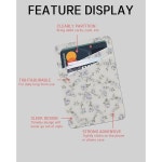 JY카드PKT 휴대폰 귀여운 듀얼 카드 신용카 지갑 포켓 홀더 스틱, 접착 가죽, 케이스 1 Beautiful Embroidery Fl : T01