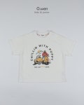 오웬 여름 위드 퍼피 반팔 티셔츠 유아동 주니어(90-165cm) 백아이 카키 : 스타일혁