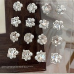 5PCS 3D 네일 용품 참 크리스탈 파일 장식 진주 부품 쥬얼리 아트 다이아몬드 H1863 : Aletheia