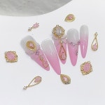 TSZS 3 개 몫 럭셔리 DIY 궁전 장식 레트로 레드 블루 크리스탈 매력 네일 3pcs G1263 : Aletheia