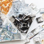 10 Pcs 14mm 크리스탈 광장 큰 구멍 느슨한 스페이서 중공 링 비즈 DIY 귀걸이 만들기 보석 네일 : 반월마켓29