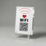 하트 와이파이 안내판 QR 큐알 아크릴 커스텀 주문제작 10cmx15cm : 이니스튜디오