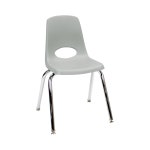 FDP 40 6CM 16인치 학교 스택 크롬 LG 그레이 있는 회전 11560 라이트 교실 스태킹 글라이드가 학생 또는 스틸 홈스쿨 시트 사무실용 다리... 