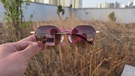 GENTRY 젠틀리 레트로디자인 G5124 C2 데일리용 동네마실 쌩얼 가벼운  다각  메탈 연한색상 선글라스 자외선차단 : 포시즌아이웨어