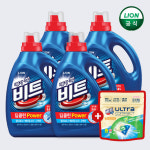 비트 딥클린 파워세탁 액체 세탁세제 3L 일반 본품 4개+캡슐세제 5입 : 라이온코리아 브랜드스토어