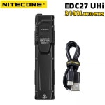 Nitecore EDC27 UHi USB-C 충전식 라이트 3100 루멘 빔 거리 305 미터 초슬림 평면 손전등 내장 배터리 : 상인터네셔널