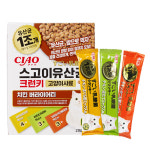 이나바 챠오 스고이 유산균 크런키 고양이사료 치킨 버라이어티, 200g, 1개 : 우다다냥이