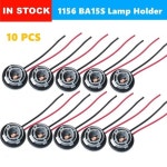 1156 전구 소켓 BA15S 램프 홀더 P21W 어댑터 베이스 커넥터 자동차 라이트 LED 조명 10X : 카미루즈