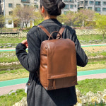 가벼운백팩 소가죽가방 가죽백팩 여성백팩 여행배낭 : 시연알찬몰