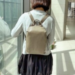 천연 가죽 미니 백팩 여대생 직장인 엄마 나들이 외출 여행 고급 작은 심플한 소가죽 백팩 : 예멋코디