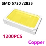 SMD LED 5730 2835 칩 구리 브래킷 발광 다이오드 DIY 램프 콜드 화이트 3V 60-65LM 0.5W 1200 개 : 송하유통57