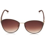 제시카 심슨 J5329 시크 메탈 자외선 차단 여성용 고양이 눈 선글라스. 글램 선물, 60mm Gold & Brown : 믿고아마켓b