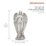 인 코퍼레이션 31인치 키 큰 실내/외 상 마당 아트 데코레이션 라이트 그레이 29 H Angel : 주니안스토어1025