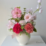 어버이날 카네이션 화분 달항아리 센터피스 실크플라워 부모님선물 : EVERFLOR 에버플로르