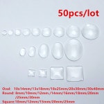 DIY 패션 쥬얼리 승진을위한 50 개/몫 8 30mm 라운드/타원형/광장 플랫 다시 투명 유리 카보 숑 : 반월홀딩스9
