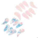 16Pcs Guzheng Nails 듀얼 아크 레진 핑거 픽 초보자를 안정적인 핏 편안한 Guzheng 인조 손톱 성능 연습 : 샤샤바니
