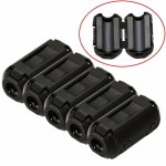 전자 필터 페라이트 코어 클램프 클립 내경 0.14인치(3.5mm), 직경 3-4mm 케이블 블랙 또는 그레이, 12pcs / 로트(블랙) grey : 온다르