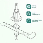 eAj PetMigo Spindle Assembly 174356 174358 46 48 Decks Fits for AYP for Husqvarna 532174356 58712520 : 판부몰N