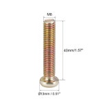 uxcell M8x40mm 가구 나사 육각 소켓 기계 나사 아연 도금 패스너 볼트 전체 나사 탄소강  M8x25mm : 후니상회오