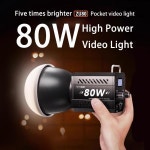 ZU80 COB LED 비디오 조명 사진 바이컬러 2500K-8500K CRI 95+ 전문 (디퓨저 포함) : 로켓한빛상사