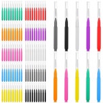 synhhergyx 100 pcs 휴대용 있는 케어, 구부릴 브리지 청소 브레이스 치실, 브러시 브러시, 도구 선택 치과용 수 소프트 치간 : 덴탈메디박스