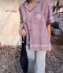 발리인디아 플라워 린넨 자수 셔츠자켓 : 토킨토크