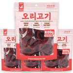 펫트리츠 가득하개 강아지 대용량간식 오리터키링, 800g, 4개 : 펫트리츠