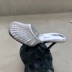 [G2498] 글램 주름 스트랩 뮬 힐 9cm : 새로이클라쓰
