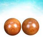 2Pcs 나무 손 마사지 공 운동을위한 피트니스 건강 근육 이완 치료 : 쿠쿠스토어8