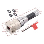 다쉘네트웍스주 | APPLIANPAR R8 FMB22 섕크 페이스 밀 아버 및 400R 50MM CNC 엔드 밀링 쉘 컷 APMT1604 카바이드 인서트 4개 T15 렌치 : 다아몰-1