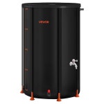 VEVOR 접이식 레인 375 7L 100갤런 컬렉션 용기 포함 빗물 PVC 물통 보관 오버플로우 키트 정원 탱크 수집 휴대용 시스템 블랙 수도꼭지... 