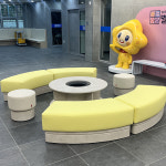 DM756 정읍 부안 김제 교육원 교육센터 관공서 로비 대기의자 스툴벤치 휴게의자 : 대성쇼파