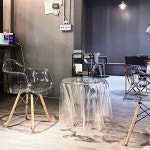 북유럽 현대 투명 테이블 아파트 거실 코너 머리맡 가구 라운드 작은 클럽 커피 32x32x46cm 1 : 센트럴딜하우스