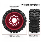 RC 숏 코스 트럭 휠 타이어세트12mm 14mm 육각 어댑터 포함 1/10 ARRMA Senton  Slash4개 : HK모터