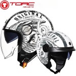 TORC 3/4 페이스 남녀 공용 오토바이 헬멧 바이커 레트로 전기 자전거 스쿠터 ABS As shown A0207 XXL : 빅그로우3